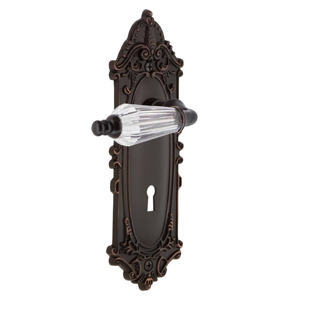 Nostalgic Warehouse VICPRL Victorian Plate Interior Mortise Parlor Lever in Timeless Bronze